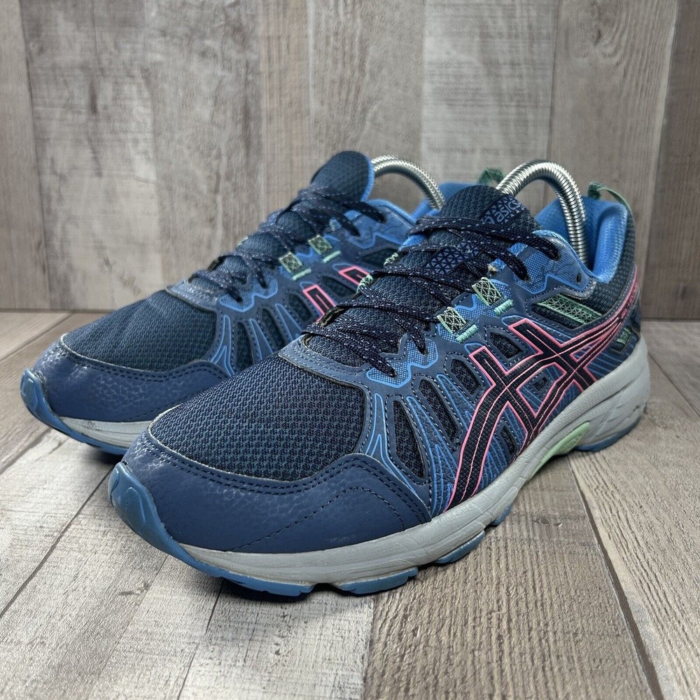 Asics GEL-Venture 7 Peacoat Women's Running Shoes Blue Pink Size 10 1012A476